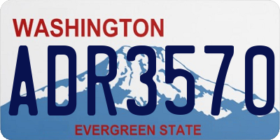 WA license plate ADR3570