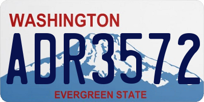 WA license plate ADR3572