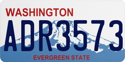 WA license plate ADR3573
