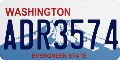 WA license plate ADR3574