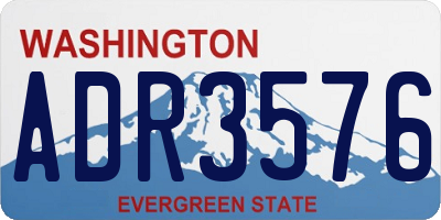 WA license plate ADR3576