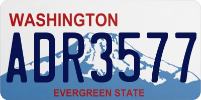 WA license plate ADR3577