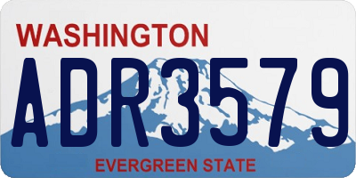 WA license plate ADR3579