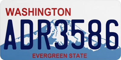 WA license plate ADR3586