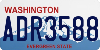 WA license plate ADR3588