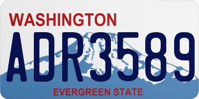 WA license plate ADR3589