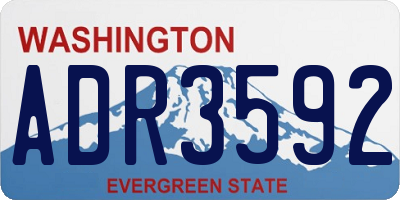 WA license plate ADR3592