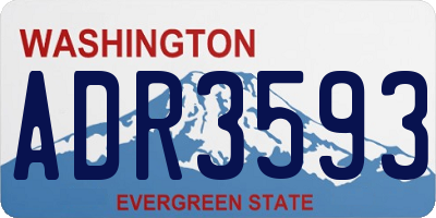 WA license plate ADR3593