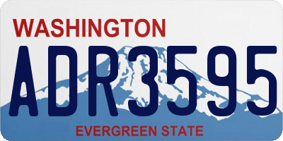 WA license plate ADR3595