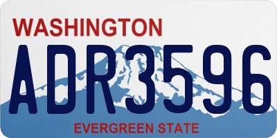 WA license plate ADR3596