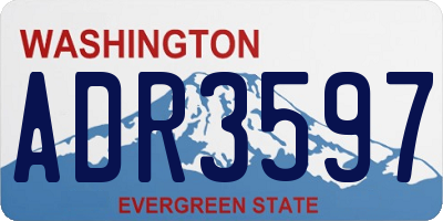 WA license plate ADR3597