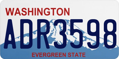 WA license plate ADR3598