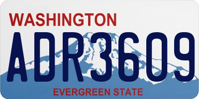 WA license plate ADR3609