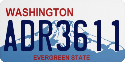 WA license plate ADR3611