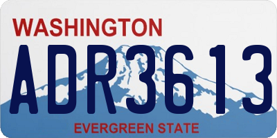 WA license plate ADR3613
