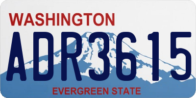 WA license plate ADR3615