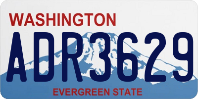 WA license plate ADR3629