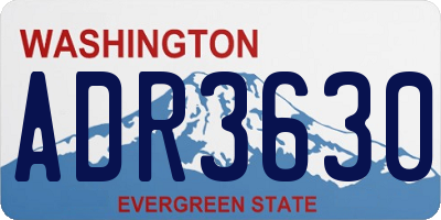 WA license plate ADR3630