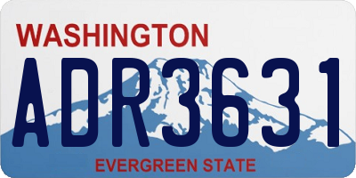 WA license plate ADR3631