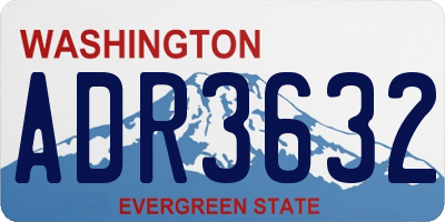 WA license plate ADR3632