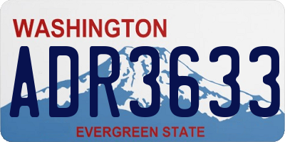 WA license plate ADR3633