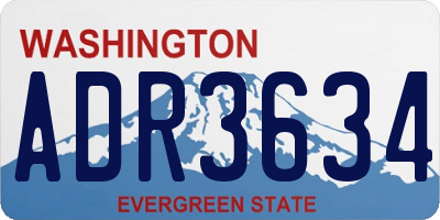 WA license plate ADR3634