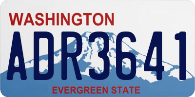 WA license plate ADR3641