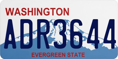 WA license plate ADR3644