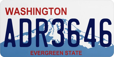 WA license plate ADR3646