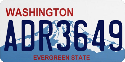 WA license plate ADR3649