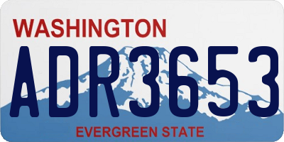 WA license plate ADR3653