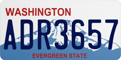 WA license plate ADR3657