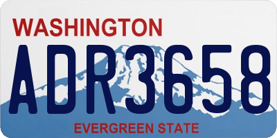 WA license plate ADR3658