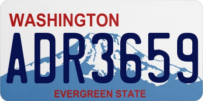 WA license plate ADR3659
