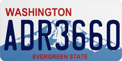 WA license plate ADR3660