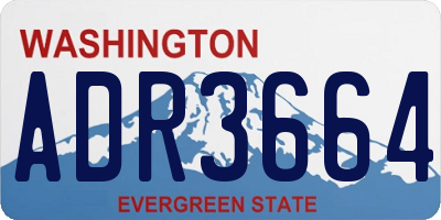 WA license plate ADR3664