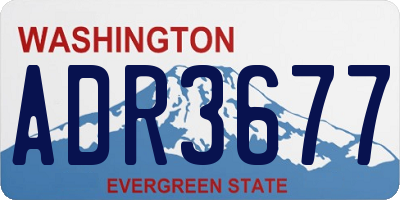 WA license plate ADR3677
