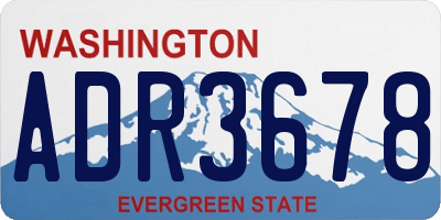 WA license plate ADR3678