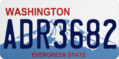WA license plate ADR3682