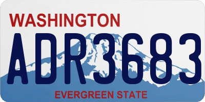 WA license plate ADR3683