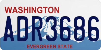 WA license plate ADR3686