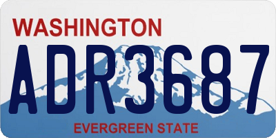 WA license plate ADR3687
