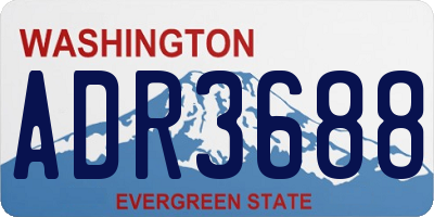 WA license plate ADR3688