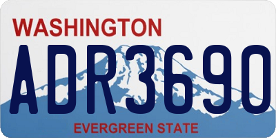 WA license plate ADR3690