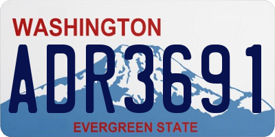WA license plate ADR3691