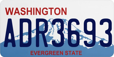 WA license plate ADR3693
