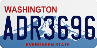WA license plate ADR3696