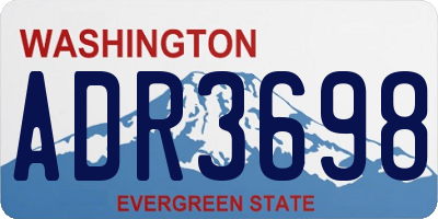 WA license plate ADR3698