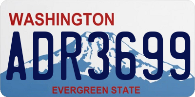 WA license plate ADR3699