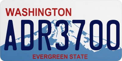 WA license plate ADR3700